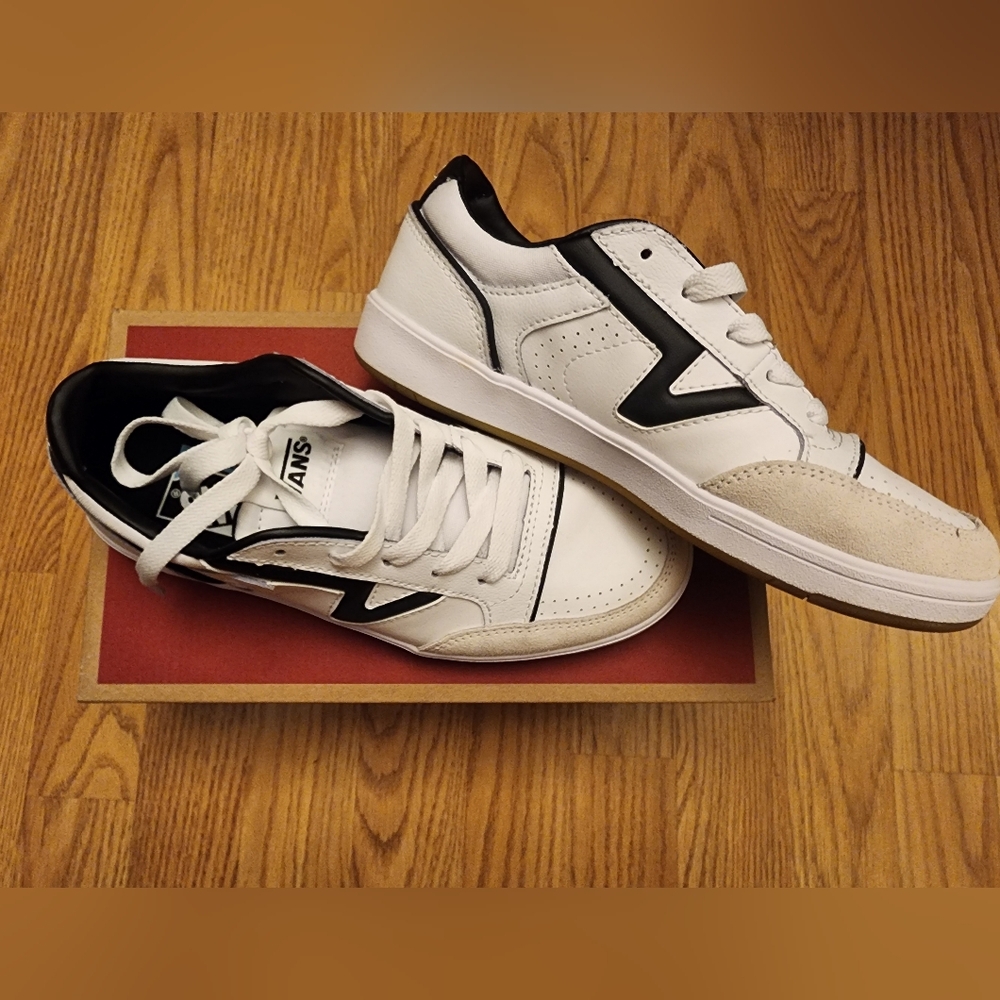 Vans White and Black Classic Sneakers